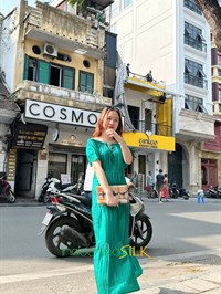 V20 retractable maxi dress